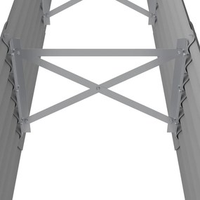 vidaXL Ζαρντινιέρα Γκρι 224x40x36 εκ. Γαλβανισμένος χάλυβας