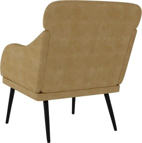 vidaXL Πολυθρόνα Καφέ 63x76x80 εκ. Βελούδινη