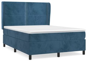 ΚΡΕΒΑΤΙ BOXSPRING ΜΕ ΣΤΡΩΜΑ ΣΚΟΥΡΟ ΜΠΛΕ 140X200 ΕΚ. ΒΕΛΟΥΔΙΝΟ 3129157