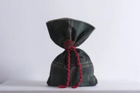 Beauty Home ΤΣΟΥΒΑΛΙ ΚΑΡΩ ΠΡΑΣΙΝΟ ΜΙΣΟ ΛΙΝΑΤΣΑ   34 x 47 cm