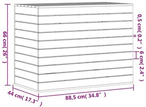 Καλάθι Ρούχων Μαύρο 88,5 x 44 x 66 εκ. από Μασίφ Ξύλο Πεύκου - Μαύρο