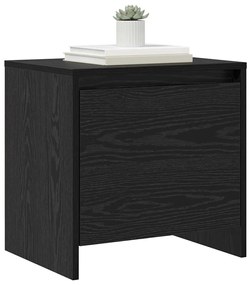 vidaXL Κομοδίνο Μαύρη δρυς 45 x 34 x 44.5 εκ Επεξεργασμένο ξύλο