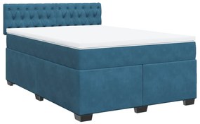 ΚΡΕΒΑΤΙ BOXSPRING ΜΕ ΣΤΡΩΜΑ ΜΠΛΕ 140X200 ΕΚ. ΒΕΛΟΥΔΙΝΟ 3288640