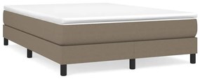 Κρεβάτι Boxspring με Στρώμα Taupe 160x200 εκ. Υφασμάτινο - Μπεζ-Γκρι