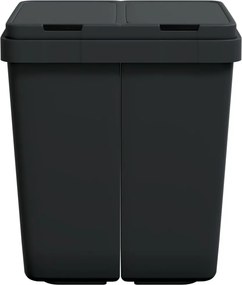 vidaXL Κάδος Απορριμμάτων Διπλός Ανθρακί 2 x 25 Λίτρα