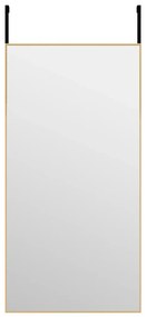 Καθρέπτης Πόρτας Χρυσό 40 x 80 εκ. από Γυαλί και Αλουμίνιο - Χρυσό