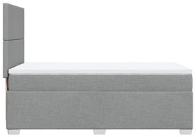 ΚΡΕΒΑΤΙ BOXSPRING ΜΕ ΣΤΡΩΜΑ ΑΝΟΙΧΤΟ ΓΚΡΙ 100X200 ΕΚ. ΥΦΑΣΜΑΤΙΝΟ 3290392