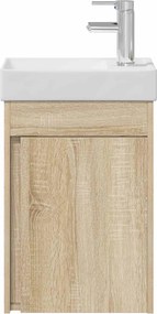 vidaXL Μονάδα μπάνιου με βρύση Sonoma Δρυς 40,5 x 22,5 x 62 εκ.