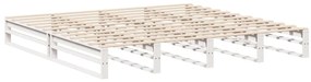 vidaXL Σκελετός Κρεβ. Χωρίς Στρώμα Λευκό 180x200 εκ Μασίφ Πεύκο