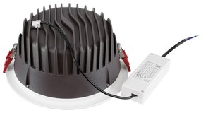 GloboStar® 60196 Χωνευτό LED Panel Downlight Φ22cm 42W 4830lm 60° AC 220-240V IP20 Φ22 x Υ9.5cm Θερμό Λευκό 2700K - OSRAM LED CHIP TECHNOLOGY - 5 Years Warranty