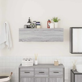 Ντουλάπι τοίχου μπάνιου Γκρι Sonoma 100x25x30 cm - Γκρι