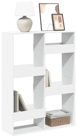 Βιβλιοθήκη Λευκή 100x33x135 εκ. από Επεξεργασμένο Ξύλο