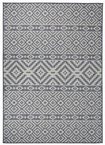 vidaXL Χαλί Εξωτερικού Χώρου με Επίπεδη Ύφανση Μπλε Ριγέ 120x170 εκ.