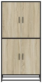 vidaXL Highboard Sonoma Oak 68x35x139 cm Κατασκευασμένο ξύλο