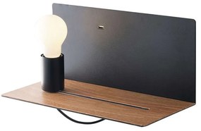 Φωτιστικό Τοίχου - Απλίκα I-Flash-AP NER Black Luce Ambiente Design Metal,Wood
