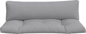 vidaXL Μαξιλάρια Παλέτας 2 τεμ. Γκρι Υφασμάτινα