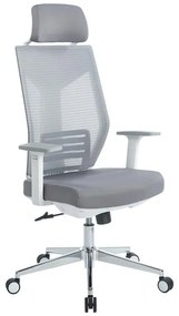 Καρέκλα γραφείου διευθυντή Commend γκρι ύφασμα 65x51x119 εκ.