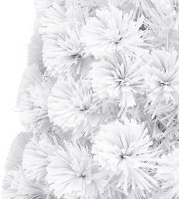 vidaXL Χριστουγεν Δέντρο Τεχνητό Προφωτισμένο Οπτικές Ίνες Λευκό 150εκ