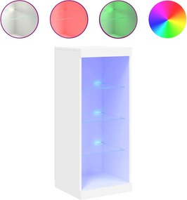 vidaXL Μπουφές με Φώτα LED Λευκός 41 x 37 x 100 εκ.