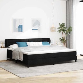 vidaXL Κρεβάτι box spring με στρώμα Μαύρο 200 x 200 cm ύφασμα