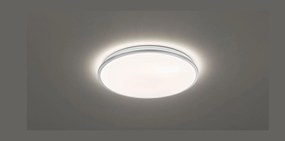 Πλαφονιέρα ορφής F&amp;H Jaso-Διάμετρος: 40 εκ.-Ασημί
