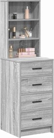 vidaXL Highboard Γκρι sonoma 40 x 41 x 135 εκ. Επεξεργασμένο Ξύλο