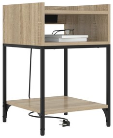 vidaXL Κουτιά Κρεβατοκάμαρας με ράφι 2 pcs Sonoma Δρυς 40 x 40 x 61 εκ