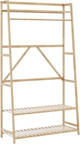 vidaXL Ράφι Ρούχων με Ράφια 110x40x180 εκ. από Μπαμπού