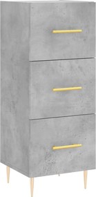 vidaXL Ντουλάπι Γκρι Σκυροδέματος 34,5x34x90 εκ. Επεξεργασμένο Ξύλο