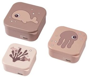 Μπoλ με καπάκι σετ 3τεμ Sea Friends Powder Done By Deer