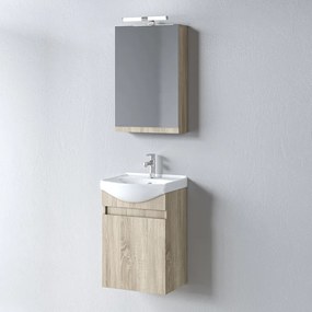 Martin Siena 45 Sonoma - Πάγκος με Νιπτήρα &amp; Καθρέπτη