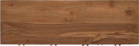 vidaXL Πλαϊνό γραφείο Φυσικό 110 x 35 x 75,5 εκ Στερεό Ξύλο Τίκ