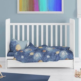 Παπλωματοθήκη Βρεφική Milky Way 185 Blue DimCol 120x160cm 100% Βαμβάκι