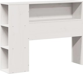 vidaXL Κρεβάτι Βιβλιοθήκη Χωρίς Στρώμα Λευκό 75x190 εκ Μασίφ Πεύκο