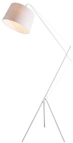 Φωτιστικό Δαπέδου Table &amp; Floor Luminairies MF14429WH White Metal, Fabric