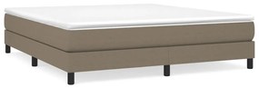 vidaXL Κρεβάτι Boxspring με Στρώμα Taupe 180x200 εκ. Υφασμάτινο