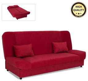 Kαναπές - κρεβάτι Tiko PLUS Megapap τριθέσιος με αποθηκευτικό χώρο και ύφασμα σε κόκκινο 200x90x96εκ. - Ύφασμα - GP005-0001,5