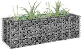 vidaXL Συρματοκιβώτιο-Γλάστρα Υπερυψωμένη 90x30x30 εκ. Γαλβ. Χάλυβας