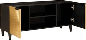 vidaXL Ντουλάπι TV Μαύρο και Χρυσό 105 x 33 x 46 εκ.