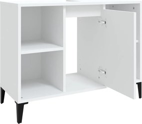 vidaXL Ντουλάπι Νιπτήρα Λευκό 80 x 33 x 60 εκ. Επεξεργασμένο Ξύλο