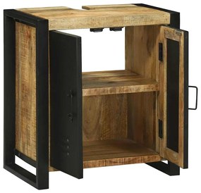 vidaXL Ντουλάπα Νιπτήρα Καφέ 55 x 35 x 60 εκ. Μασίφ ξύλο μάνγκο