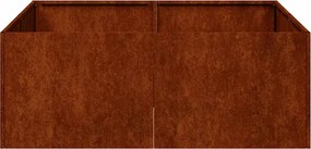 vidaXL Γλάστρα Κήπου Σκ rusty 80 x 80 x 30 cm