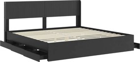 vidaXL Καλάθι με αποθήκη και κεφαλάρι Μαύρο 180 x 200 cm