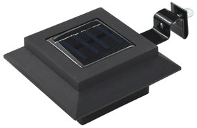 vidaXL Φωτιστικά Εξωτ. Χώρου Ηλιακά 6 τεμ. LED Τετράγωνα Μαύρα 12 εκ.