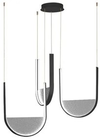 Κρεμαστό Φωτιστικό Οροφής 66cm LED 54W IP20 3000-4000K Zambelis-23168-Μαύρο 23168