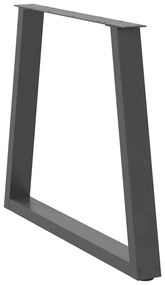 vidaXL Πόδια Τραπεζαρίας Σχήματος V 2 τεμ. Ανθρακί 70x(72-73,3) εκ. Ατσάλι
