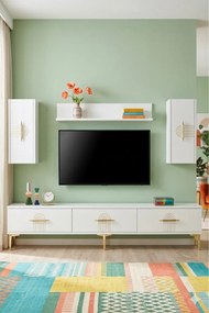 Stewehome Σετ μονάδας τηλεόρασης με ράφι 180x30x41 cm