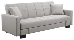 Καναπές Κρεβάτι KELSO Γκρι Ανοιχτό Ύφασμα 197x81x80cm