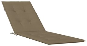 vidaXL Μαξιλάρι Σεζλόνγκ Taupe (75+105)x50x3 εκ. Υφασμάτινη