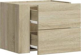 vidaXL Κομοδίνα Επιτοίχιο Sonoma Δρυς 45x30x35 εκ.
